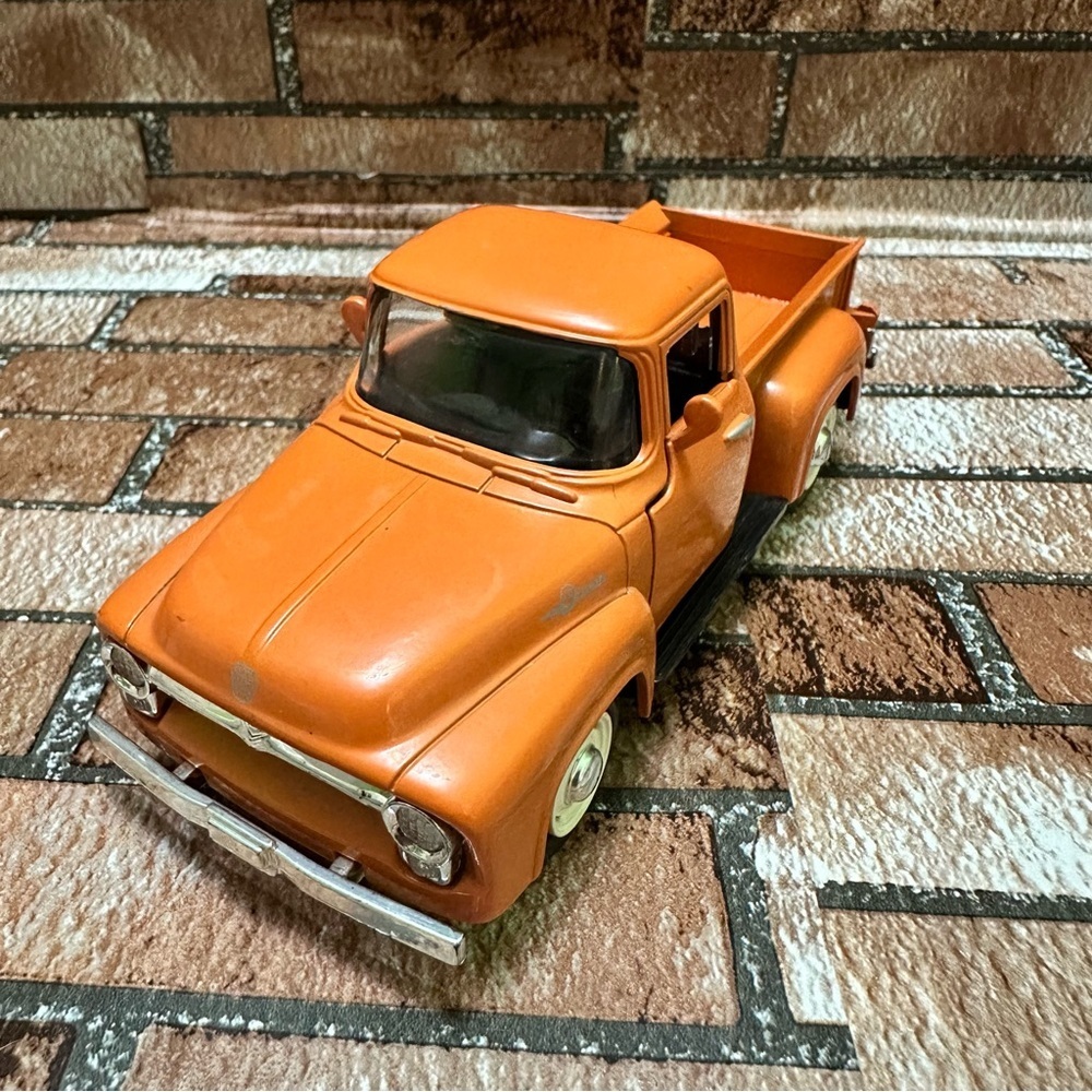 Ford 1956 F-100 Vintage Orange Toy Truck collectible car